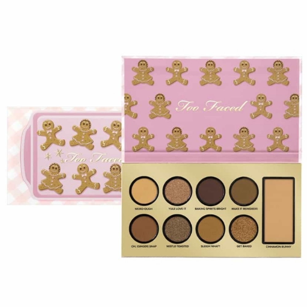 TOO FACED CHRISTMAS BAKE SHOP GINGERBREAD COOKIE SCENTED FACE & EYE PALETTE.